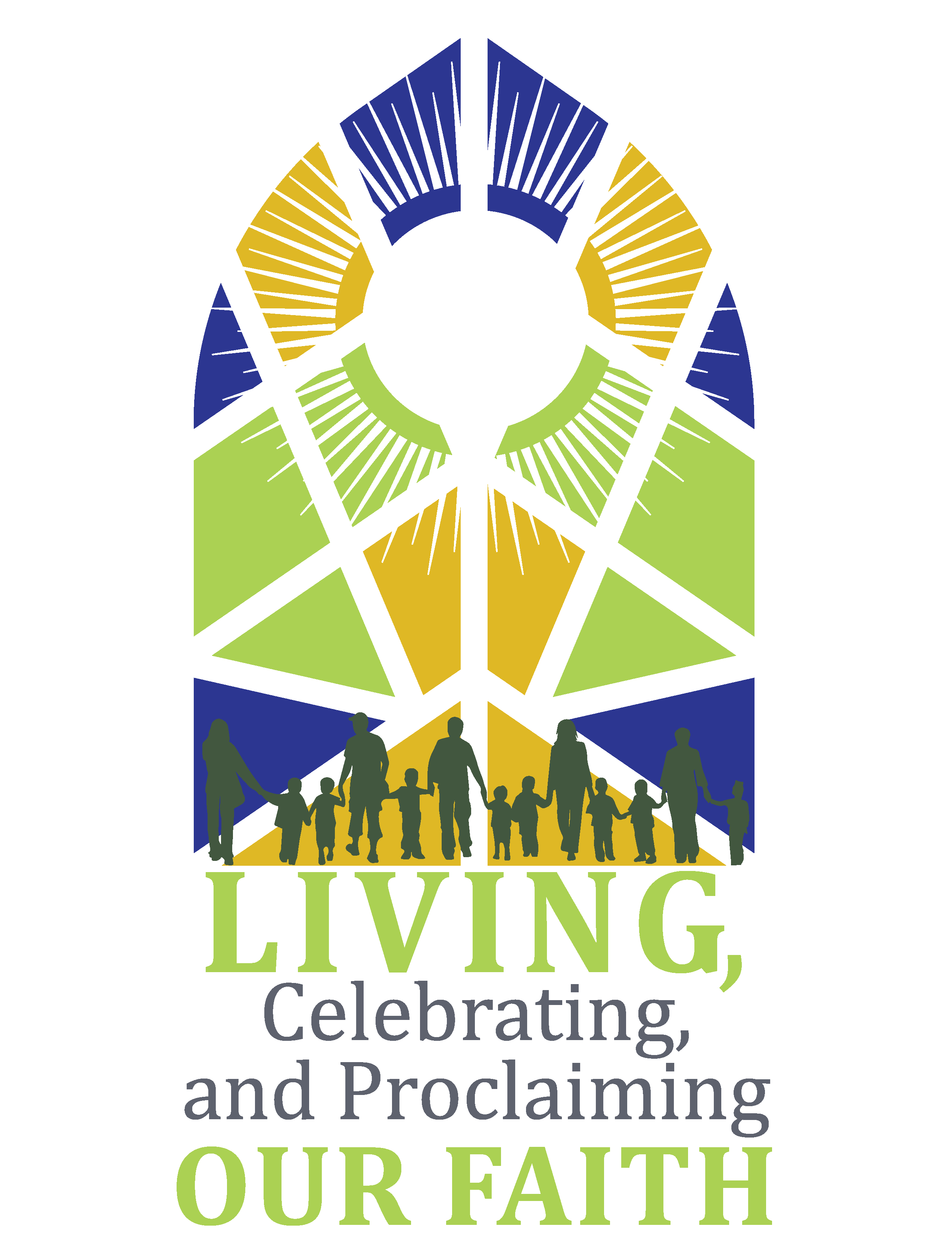 Living, Celebrating, and Proclaiming our Faith logo